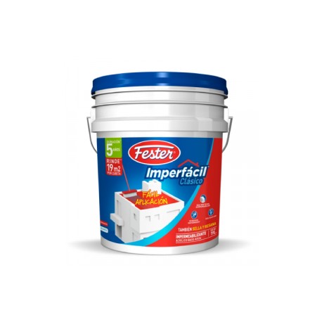 Fester IMPERFACIL Clásico 5 años Rojo Cubeta 19 litros